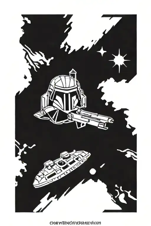 star wars imperial logo surrounded tattoo design idea