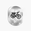 bicycle inside red lightbubl tattoo design idea