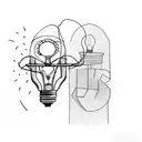 Lightbulb with bicycle inside tattoo design idea
