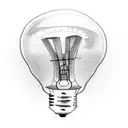 Lightbulb with bicycle inside tattoo design idea