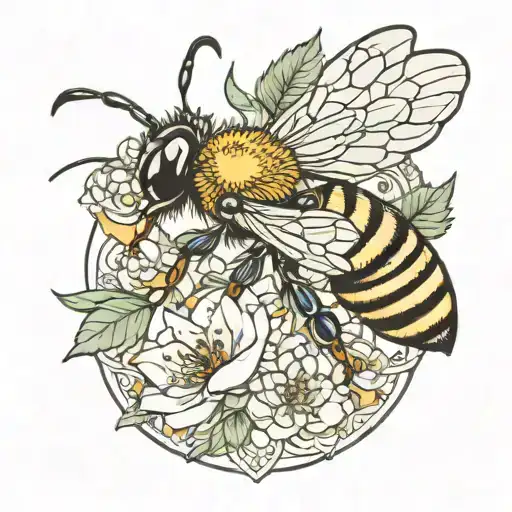 Honey Bee tattoo design idea