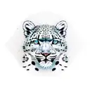 Snow leopard tattoo design idea