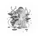 trust is the enemy  tattoo design idea