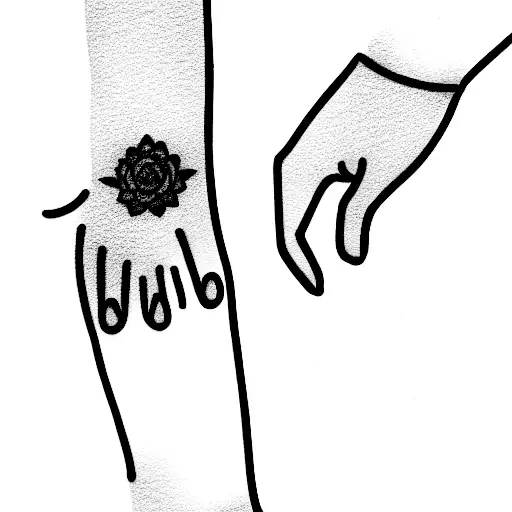 grandma holding hands with a girl tattoo design idea