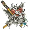 chopsticks tattoo design idea
