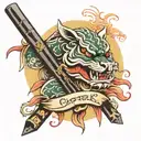 chopsticks tattoo design idea