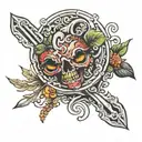 fork tattoo design idea