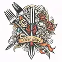 fork tattoo design idea