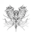 angel devil wings tattoo design idea
