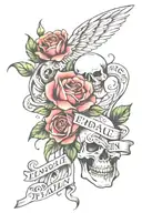 Embrace the pain quote tattoo design idea