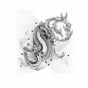 acta non verba latin tattoo design idea