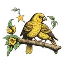 two canaries tattoo design idea