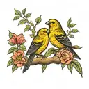two canaries tattoo design idea