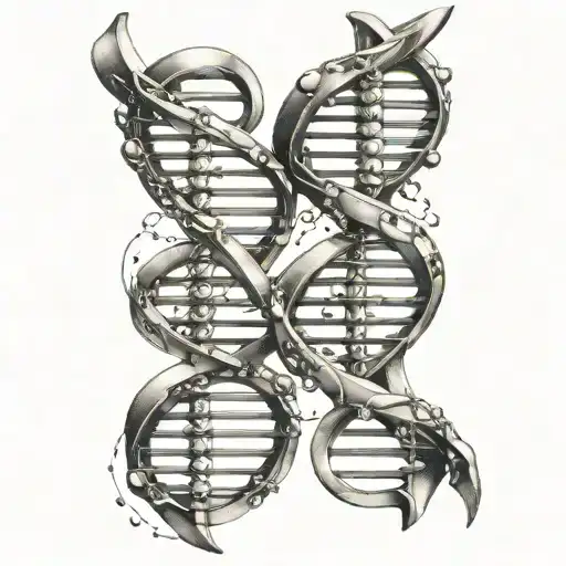 dna double helix tattoo design idea
