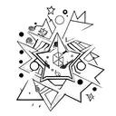 star y2k tattoo design idea