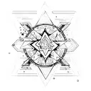 star y2k tattoo design idea