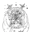 star y2k tattoo design idea