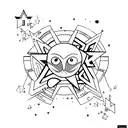 star y2k tattoo design idea