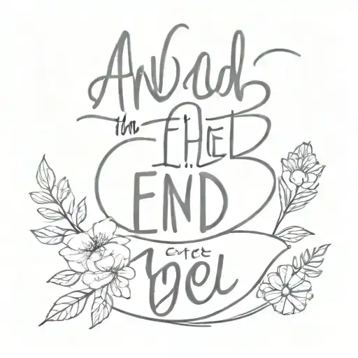 text "And in the end, the love you take is equal to the love you make" tattoo design idea