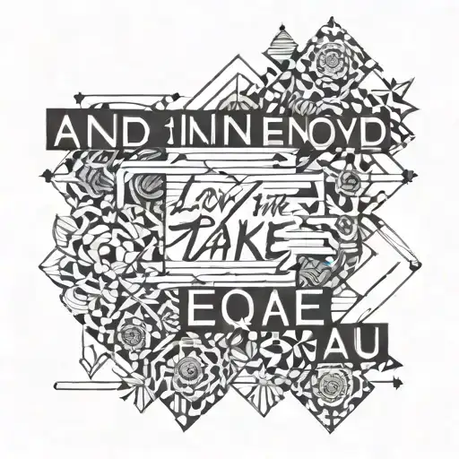 text "And in the end, the love you take is equal to the love you make" tattoo design idea