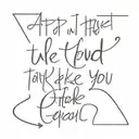 text "And in the end, the love you take is equal to the love you make" tattoo design idea