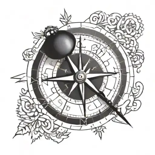 thus a small compass is great tattoo design idea
