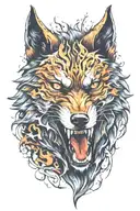Demon Wolf tattoo design idea