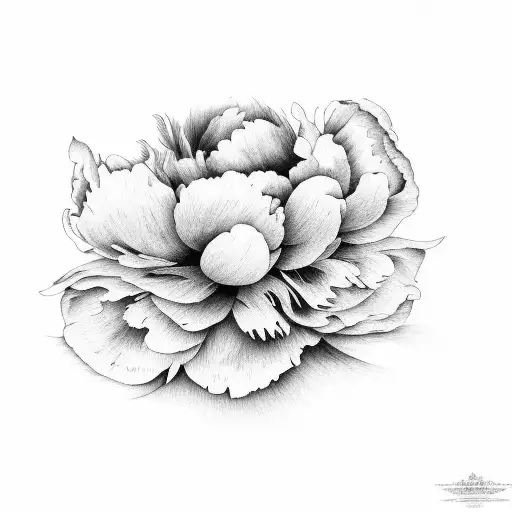 Peony tattoo design idea