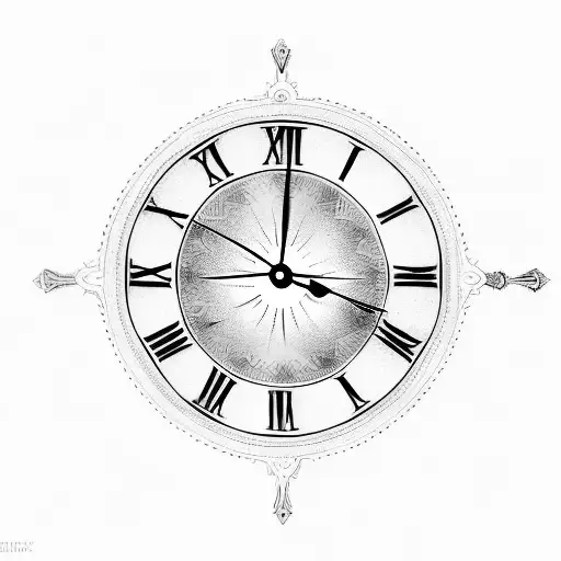 roman numeral clock  9:20am tattoo design idea