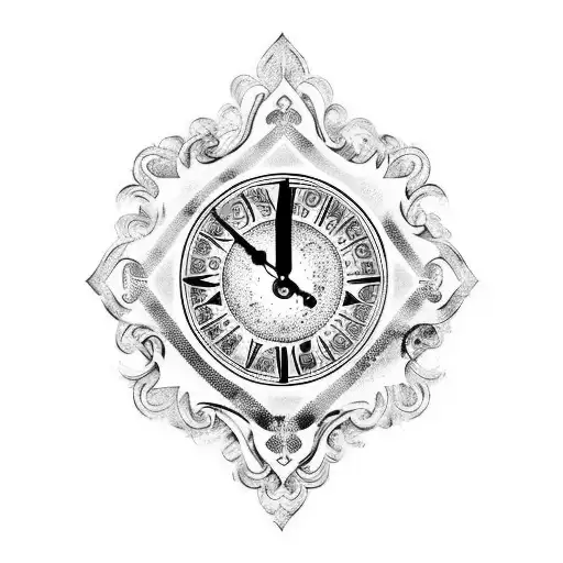 roman numeral clock  9:20am tattoo design idea