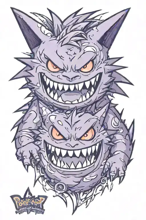 Gengar the Pokemon  tattoo design idea