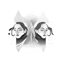 a blackwork tattoo based on the song “Landslide” by Fleetwood Mac tattoo design idea