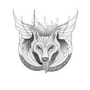 a blackwork tattoo based on the song “Landslide” by Fleetwood Mac tattoo design idea