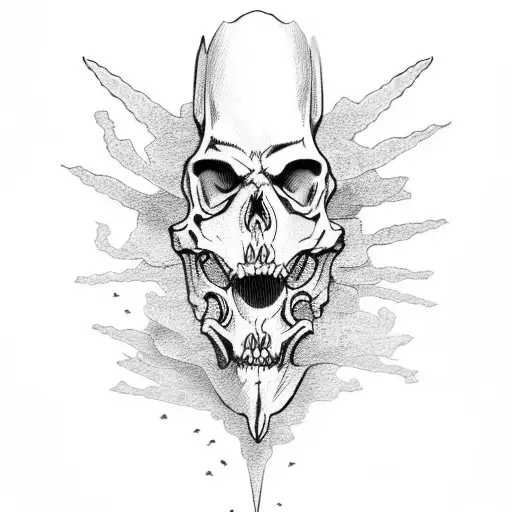 apocalypse skeleton riding a white horse  tattoo design idea