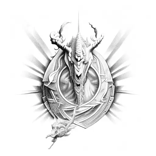 behold a pale horse and sat upon him was death tattoo design idea