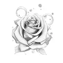 Money and roses tattoo design idea
