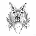 kangaroo sailor jerry  tattoo design idea