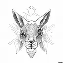 kangaroo sailor jerry  tattoo design idea