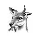 kangaroo sailor jerry  tattoo design idea