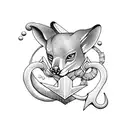 sailor Jerry kangaroo anchor tattoo design idea