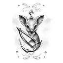 sailor Jerry kangaroo anchor tattoo design idea