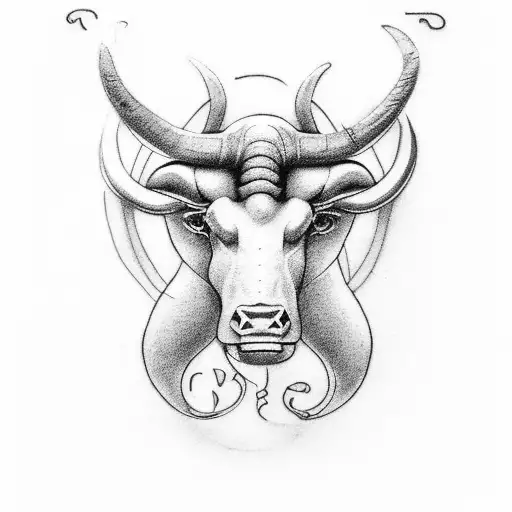 Taurus and Aries tattoo. the zodiac signs are combined. the initial J is put in there  tattoo design idea