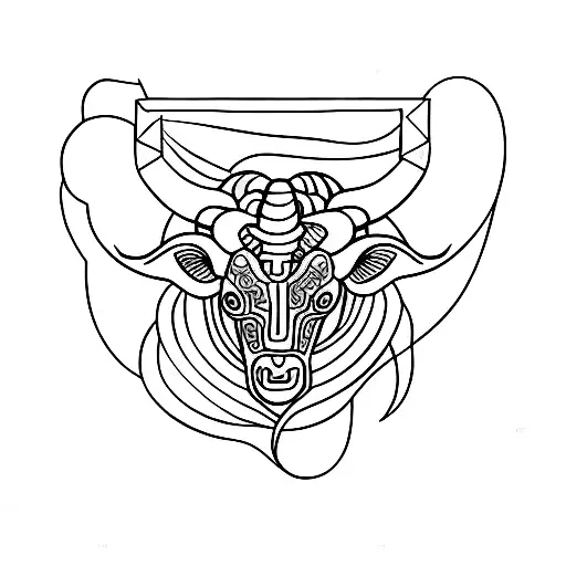Taurus and Aries symbol tattoo. the zodiac signs are combined. the letter J is incorporated with both signs. hearts  tattoo design idea