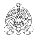 Taurus and Aries symbol tattoo. the zodiac signs are combined. the letter J is incorporated with both signs. hearts  tattoo design idea