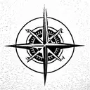 victorian steampunk Compass tattoo design idea