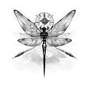 forearm tattoo, victorian steampunk Compass, dragonfly wings, clockwork, flower tattoo design idea