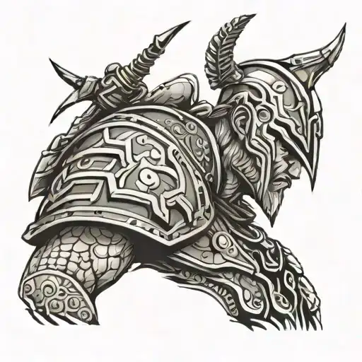 ares god of war tattoo design idea