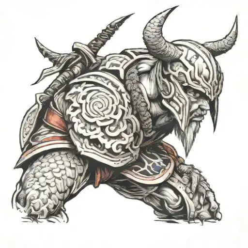 ares god of war tattoo design idea