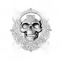 Celtic skull tattoo design idea