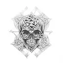 Celtic skull tattoo design idea